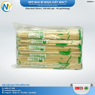 Đũa tách 20cm ( 100 đôi/ gói - 40 gói/thùng)  (Xanh lá) - ảnh 3