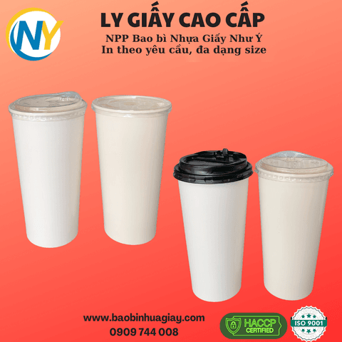 Ly giấy D90 - 20oz (2PE) - Dày (287) (BL) - 500 cái/thùng | LY GIẤY | Mã TPCP003_01_01 | Tổng kho phân phối đồ dùng 1 lần 1lan.vn