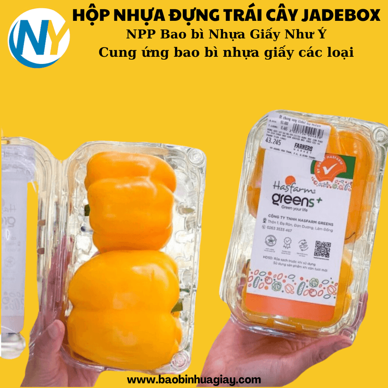 Hộp nhựa PET đựng trái cây P500B (JB (Jadebox)-460 cái/thùng) | HỘP ĐỰNG  BÁNH - MỨT - TRÁI CÂY | Mã HHHN146_02