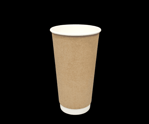 Ly giấy 2 LỚP D90 - 16oz (~500ml) (2PE-260) Trắng/ ỐP KRAFT NÂU (25 cái/ túi, 20 túi/ thùng) | LY GIẤY | Mã TPCP044_01_02 | Tổng kho phân phối đồ dùng 1 lần 1lan.vn