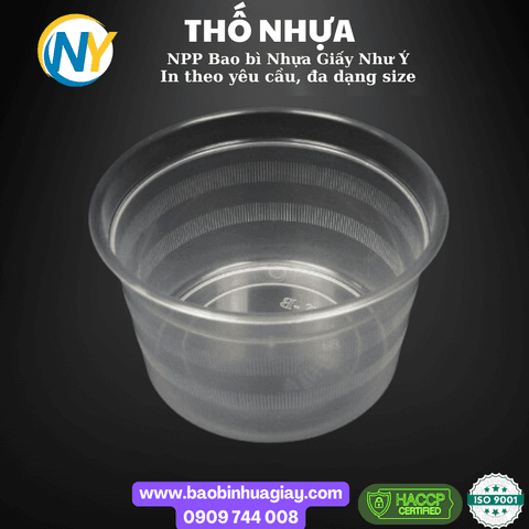 Thố nhựa VP 550ml (Thố B) | HỘP NHỰA, TÔ/THỐ NHỰA VUÔNG/TRÒN - HỘP MICROWAVE | Mã HHTH005 | Tổng kho phân phối đồ dùng 1 lần 1lan.vn