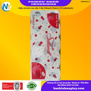 Giấy vệ sinh cao cấp 3 lớp Silkwell Cherry (10 cuộn/bịch) - ảnh 3