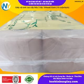 Giấy vệ sinh cao cấp Nâu 3 lớp  Silkwell Xanh (10 cuộn/bịch) - ảnh 4