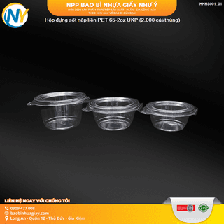 Hộp đựng sốt nắp liền PET 65-2oz UKP (2.000 cái/thùng) - ảnh 4