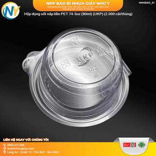 Hộp đựng sốt nắp liền PET 74-3oz (90ml) (UKP) (2.000 cái/thùng) - ảnh 5