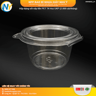 Hộp đựng sốt nắp liền PET 74-4oz UKP (2.000 cái/thùng) - ảnh 4