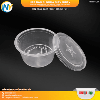 Hộp nhựa bánh Flan 1 (65ml) (VT) (50 cái/lốc - 1.000 cái/bao) - ảnh 4