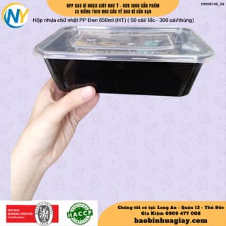 Hộp nhựa Microwave CN 650ml - Đen (HT) ( 50 cái/ lốc - 300 cái/thùng) - ảnh 5