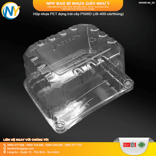 Hộp nhựa PET đựng trái cây P500D (JB (Jadebox)-400 cái/thùng) - ảnh 2