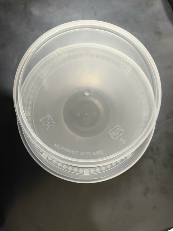 Hộp nhựa tròn 1000ml (thân PP + nắp PP)(25 Bộ/lốc 10 lốc/thùng)