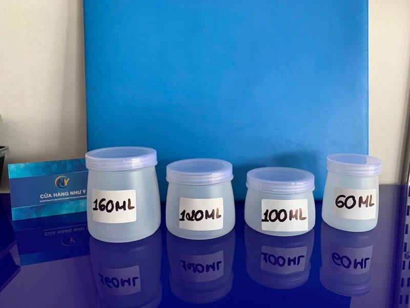 Hũ Nhựa Yaourt Tròn 120ml - Hàng Dày  ( Hủ + Nắp )