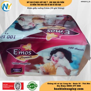 Khăn giấy vuông Emos (30 gói/ thùng) - ảnh 1