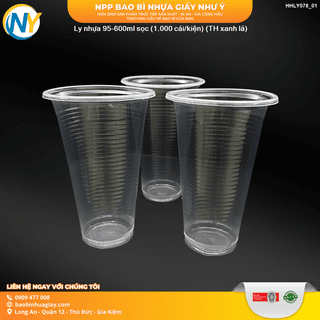 Ly nhựa 95-600ml Sọc (1.000 cái/bao) (TH) (xanh lá) - ảnh 2
