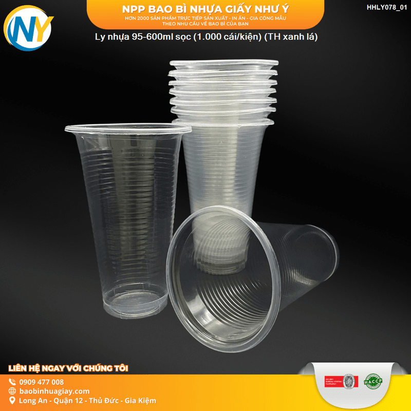 Ly nhựa 95-600ml Sọc (1.000 cái/bao) (TH) (xanh lá) | LY PP SỌC GÂN - LY PS - LY TRÀ NHỎ - NHA KHOA - SP | Mã HHLY078_01