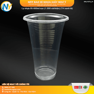 Ly nhựa 95-600ml Sọc (1.000 cái/bao) (TH) (xanh lá) - ảnh 3