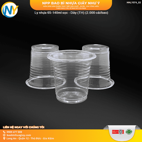 Ly nhựa 65-140ml sọc - BAO (TH) (2.000 cái/bao))( thể tích thực 120ml) | LY PP SỌC GÂN - LY PS - LY TRÀ NHỎ - NHA KHOA - SP | Mã HHLY074_02 | Tổng kho phân phối đồ dùng 1 lần 1lan.vn