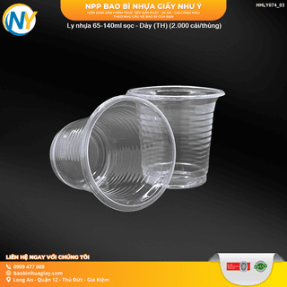 Ly nhựa 65-140ml sọc - Dày (TH) (2.000 cái/thùng)( thể tích thực 120ml) - ảnh 3