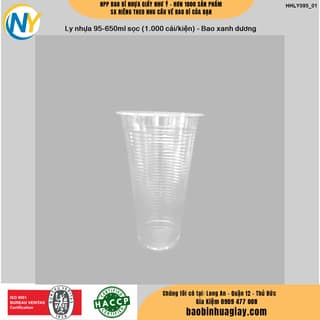 Ly nhựa D95-650ml sọc (1.000 cái/kiện) - Bao xanh dương - ảnh 1