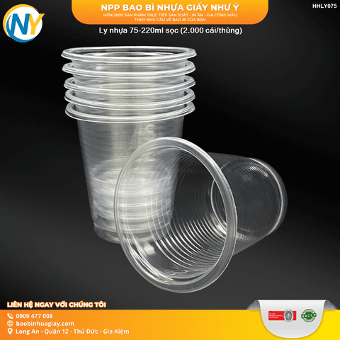 Ly nhựa D75-220ml Sọc (TH) (2.000 cái/thùng) - Thùng xanh lá | LY PP SỌC GÂN - LY PS - LY TRÀ NHỎ - NHA KHOA - SP | Mã HHLY075_01 | Tổng kho phân phối đồ dùng 1 lần 1lan.vn