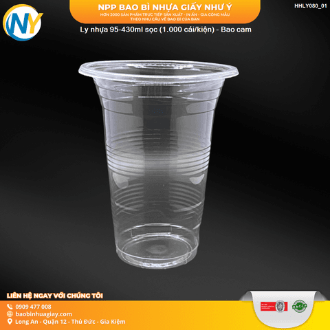 Ly nhựa 95-430ml Sọc (50 cái / lốc -  1.000 cái/bao) (TH) (Cam) | LY PP SỌC GÂN - LY PS - LY TRÀ NHỎ - NHA KHOA - SP | Mã HHLY080_01 | Tổng kho phân phối đồ dùng 1 lần 1lan.vn