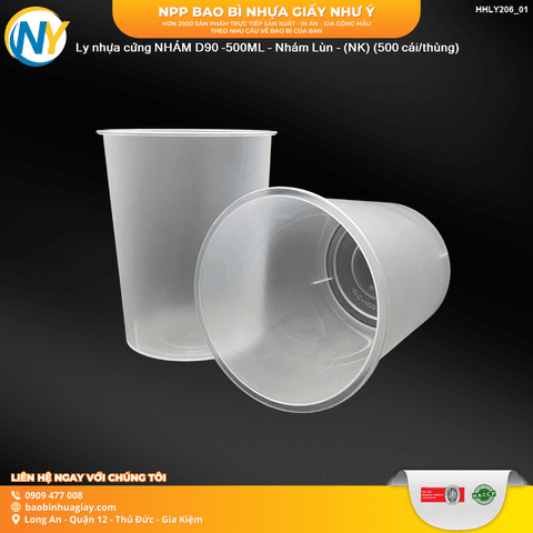 Ly nhựa cứng NHÁM D90 -500ML - Nhám Lùn - (NK) (300 cái/thùng) | LY NHỰA CỨNG - LY ĐỘC LẠ - LY TRENDING | Mã HHLY206_01 | Tổng kho phân phối đồ dùng 1 lần 1lan.vn