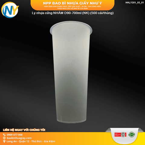 Ly nhựa cứng TIM NHÁM - D90-700ml (NHẬP KHẨU) (500 cái/thùng)(thùng chữ xanh) | LY NHỰA CỨNG - LY ĐỘC LẠ - LY TRENDING | Mã HHLY201_05_01 | Tổng kho phân phối đồ dùng 1 lần 1lan.vn