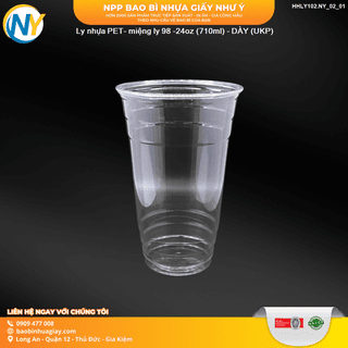Ly nhựa PET- miệng ly D98- 24oz (710ml) - DÀY- (UKP) - ảnh 4