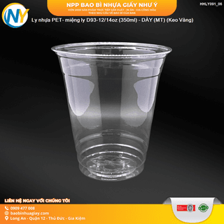 Ly nhựa PET- miệng ly D93-12/14oz (350ml) - DÀY TT (MT) (Keo Vàng) - ảnh 5