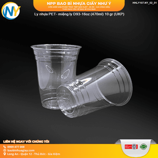 Ly nhựa PET- miệng ly D93-16oz (470ml) 10 gr (UKP) - ảnh 3