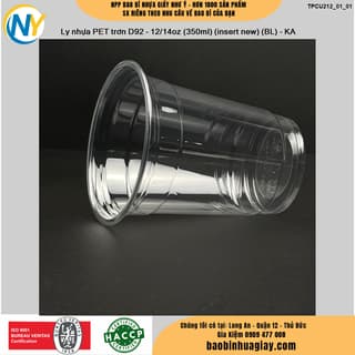 Ly nhựa PET trơn D92 - 12/14oz (350ml) (insert new) (BL) - KA - ảnh 3