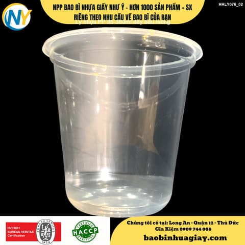 Ly nhựa PP 95-360ml - ĐÁY BẦU (5.8) (TH) (Thùng Nâu, Keo dương) | LY NHỰA PP | Mã HHLY076_02 | Tổng kho phân phối đồ dùng 1 lần 1lan.vn