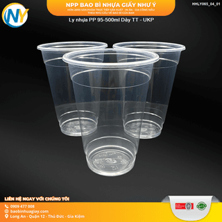 Ly nhựa PP 95-500ml - Dày TT (7.5) (UKP) (50 cái / lốc - 1.000 cái / Thùng) - ảnh 1