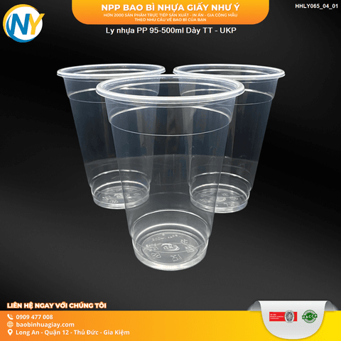 Ly nhựa PP 95-500ml - Dày TT (7.5) (UKP) | LY NHỰA PP | Mã HHLY065_04_01 | Tổng kho phân phối đồ dùng 1 lần 1lan.vn