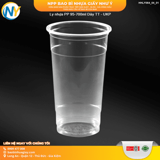 Ly nhựa PP D95-700ml Dày TT (9.5) - UKP ( 50 cái/lốc, 1.000 cái/thùng ) - ảnh 2
