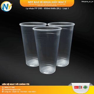 Ly nhựa PP D95 - 650ml thiếu (BL) - Loại 1 - ảnh 1