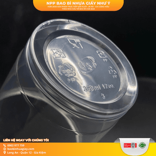 Ly nhựa PP- miệng ly D95- 360ml Dày TT (5.5) (UKP)- Thùng viền đỏ - ảnh 2
