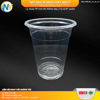 Ly nhựa PP trơn 95-400ml - DÀY (Túi AUP xanh/Túi TH Hồng) (1.000 cái/bao) - ảnh 2