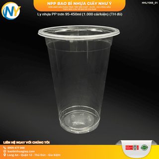 Ly nhựa PP trơn 95-450ml (Đỏ) (4.5) (TH) (1.000 cái/bao) - ảnh 2