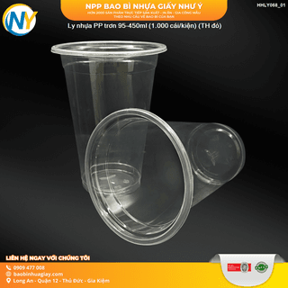 Ly nhựa PP trơn 95-450ml (Đỏ) (4.5) (TH) (1.000 cái/bao) - ảnh 1