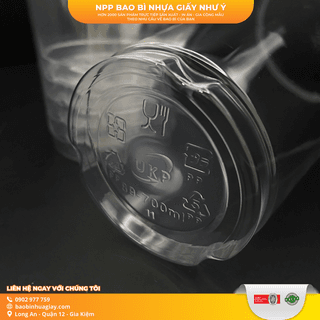 Ly nhựa PP trong 90-700ml nắp tim - Dày TT- UKP (xanh dương) - ảnh 2