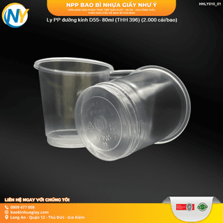 Ly PP đường kính D55- 80ml (THH 396) (2.000 cái/bao) - ảnh 2