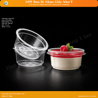 Ly PP trong  D75-100ml (THH 405) (1.000 cái/bao) (N-689/940)