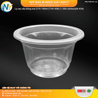 Ly rau câu bông mai D70-100ml (THH 408) (1.500 cái/bao)(N-434) - ảnh 4