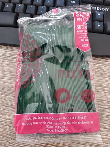 Muỗng dài (xanh lá) | ĐŨA - MUỖNG - DAO - NĨA - XIÊN - TĂM - COMBO Muỗng | Mã TPMG005 | Tổng kho phân phối đồ dùng 1 lần 1lan.vn