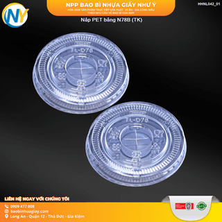 Nắp PET bằng N78B (TK) (D78) (50 cái/ lốc, 1.000 cái/ thùng) - ảnh 2