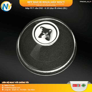 Nắp PET cầu D92 - 0.32 ( đục lỗ chéo ) ( TL ) ( BL ) - ảnh 2