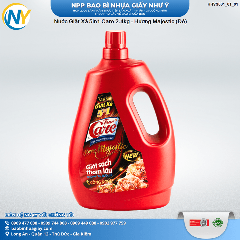 Nước Giặt Xả 5in1 Care 2.4kg - Hương Majestic (Đỏ) | HÀNG TIÊU DÙNG - VỆ SINH - TẨY RỬA | Mã HHVS001_01_01
