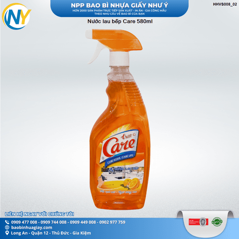 Nước lau bếp Care 580ml | HÀNG TIÊU DÙNG - VỆ SINH - TẨY RỬA | Mã HHVS008_02 | Tổng kho phân phối đồ dùng 1 lần 1lan.vn