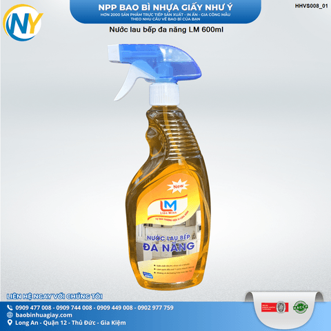 Nước lau bếp đa năng LM 600ml | HÀNG TIÊU DÙNG - VỆ SINH - TẨY RỬA | Mã HHVS008_01 | Tổng kho phân phối đồ dùng 1 lần 1lan.vn