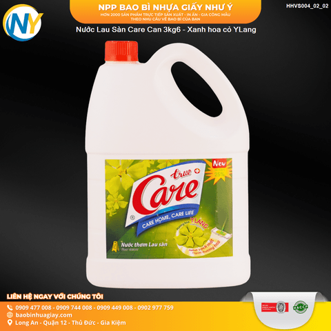 Nước Lau Sàn Care Can 3kg6 - Xanh hoa cỏ YLang | HÀNG TIÊU DÙNG - VỆ SINH - TẨY RỬA | Mã HHVS004_02_02 | Tổng kho phân phối đồ dùng 1 lần 1lan.vn
